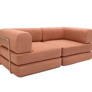 Corduroy  & Flannel Sofa Light Pink