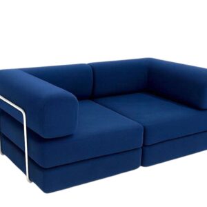 Corduroy  & Flannel Sofa Ocean Blue
