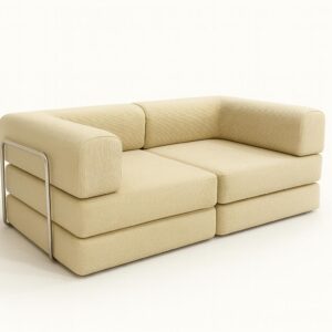 Corduroy & Flannel Sofa Cream